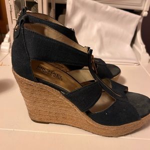Michael Kors - zipper wedge in navy